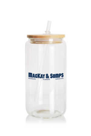 16oz Glass Tumbler with Straw - Image 2
